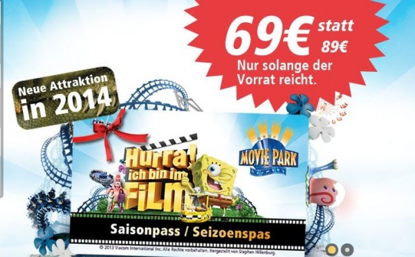 Movie Park Saisonpass 2014