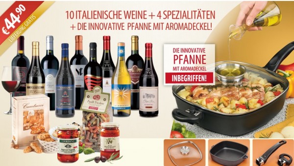 Giordano Weinpaket mit Pfanne