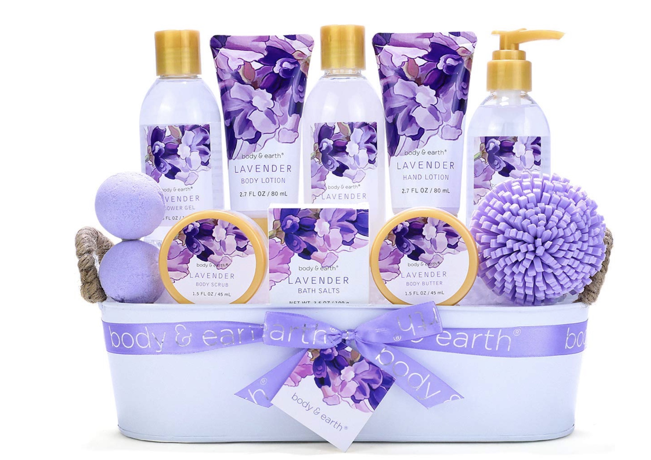 Body & Earth Geschenkset für 11,99€ z.B. Handseife, Bodybutter, Duschgel, Badesalz, Badebomben